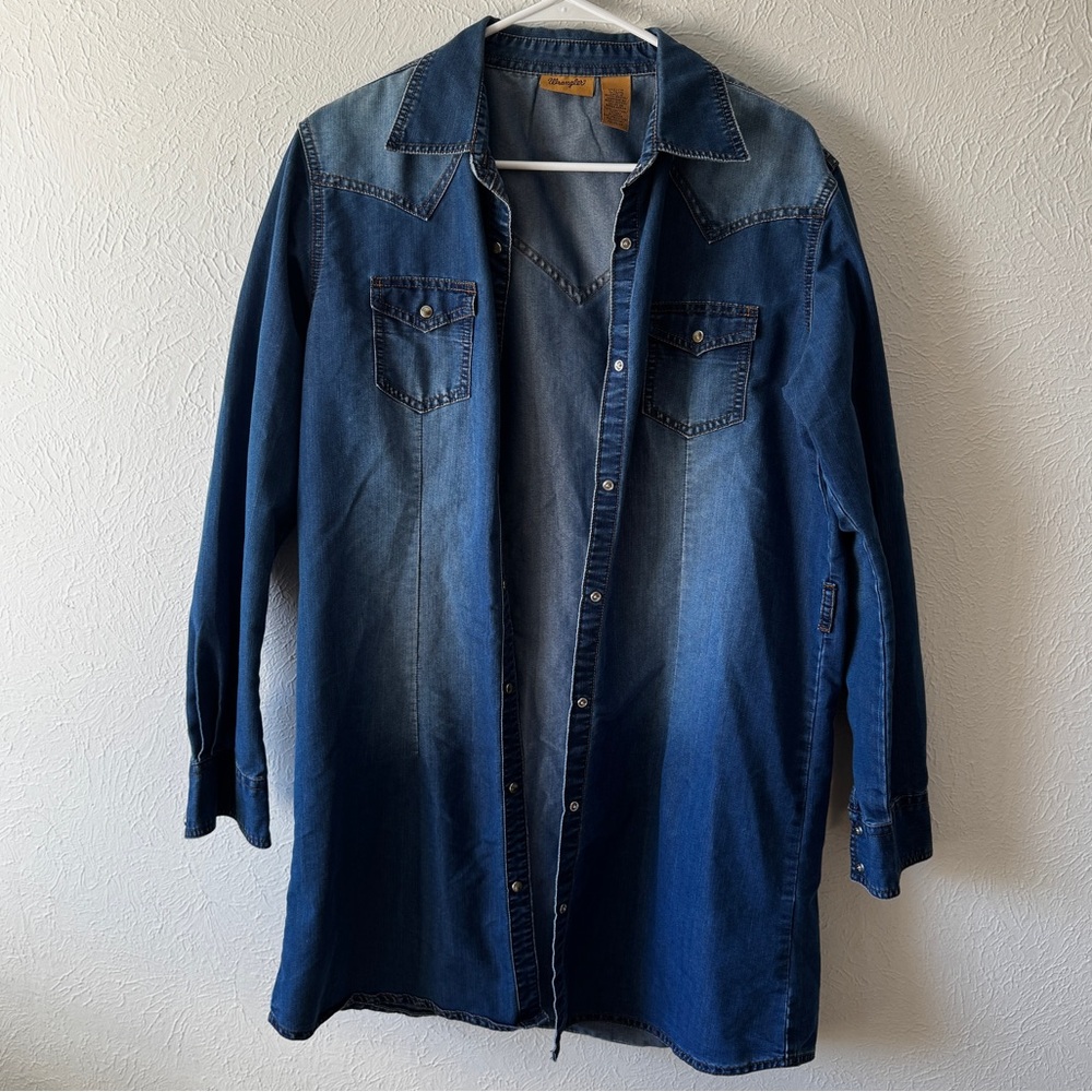 Wrangler Denim Shirtdress Tunic Size Large